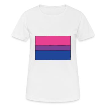 Bisexual Flag - Women's Breathable T-Shirt - white - Front - AI Model Female 172 dark (172cm)