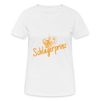 Schlagerprinz Schlagerparty Schlagermusik Geschenk - Frauen T-Shirt atmungsaktiv - Weiß - Vorne - AI Model Female 172 dark (172cm)