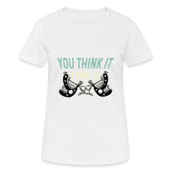 Je l’encre artiste ou créateur poison - T-shirt respirant Femme - blanc - Devant - AI Model Female 172 dark (172cm)