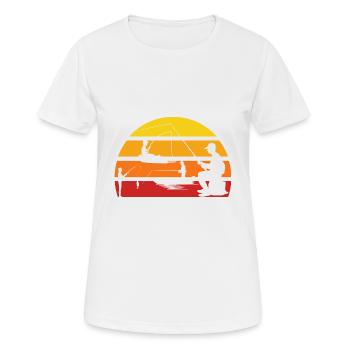 Fischen Angeln Angler Petri Heil Karpfen Fishing - Frauen T-Shirt atmungsaktiv - Weiß - Vorne - AI Model Female 172 dark (172cm)