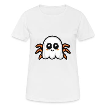 Tarentule Halloween Drôle Fantôme - T-shirt respirant Femme - blanc - Devant - AI Model Female 172 dark (172cm)