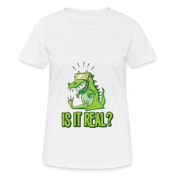Réalité virtuelle - IS it real - T-shirt respirant Femme - blanc - Devant - AI Model Female 172 dark (172cm)