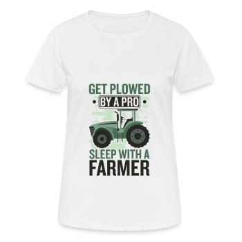 Agriculture agriculture fermière paysanne - T-shirt respirant Femme - blanc - Devant - AI Model Female 172 dark (172cm)