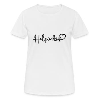 Helsinki heartbeat - Women's Breathable T-Shirt - white - Front - AI Model Female 172 dark (172cm)