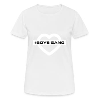 Boys Gang Herz Liebe - Frauen T-Shirt atmungsaktiv - Weiß - Vorne - AI Model Female 172 dark (172cm)