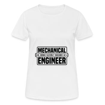 Mechanical engineer - Women's Breathable T-Shirt - white - Front - AI Model Female 172 dark (172cm)