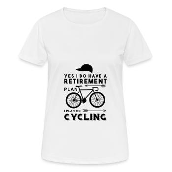 Je joue sur le vélo - T-shirt respirant Femme - blanc - Devant - AI Model Female 172 dark (172cm)