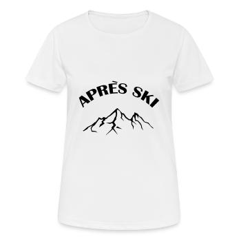 apres ski - Women's Breathable T-Shirt - white - Front - AI Model Female 172 dark (172cm)