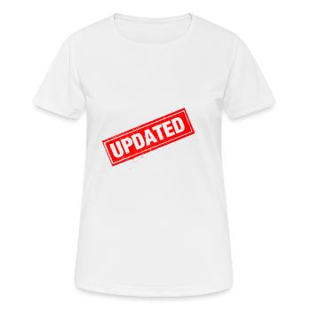 Updated - DSGVO GDPR Shirt als Geschenk - Frauen T-Shirt atmungsaktiv - Weiß - Vorne - AI Model Female 172 dark (172cm)
