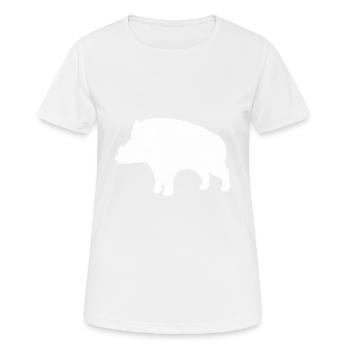 Wild boar - Women's Breathable T-Shirt - white - Front - AI Model Female 172 dark (172cm)