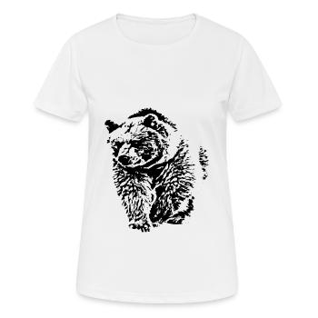 bear - Women's Breathable T-Shirt - white - Front - AI Model Female 172 dark (172cm)