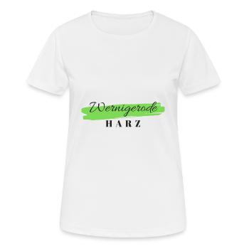 Wernigerode Harz - Frauen T-Shirt atmungsaktiv - Weiß - Vorne - AI Model Female 172 dark (172cm)