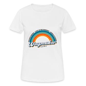 Waymaker Promise Keeper Miracle Worker , Jahrgang - Frauen T-Shirt atmungsaktiv - Weiß - Vorne - AI Model Female 172 dark (172cm)