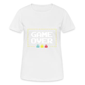 Game Over Retro Vintage Gaming - T-shirt respirant Femme - blanc - Devant - AI Model Female 172 dark (172cm)