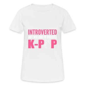 Ready to Discuss Introvert gift - Women's Breathable T-Shirt - white - Front - AI Model Female 172 dark (172cm)