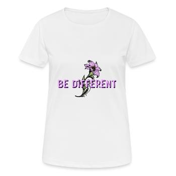 BE DIFFERENT – Purple Lilies Flowers Garden - Women's Breathable T-Shirt - white - Front - AI Model Female 172 dark (172cm)