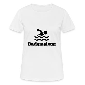 Swimming Shirt · Bademeister · Geschenk - Frauen T-Shirt atmungsaktiv - Weiß - Vorne - AI Model Female 172 dark (172cm)