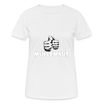 Kosename Mullemaus Geschenkidee - Frauen T-Shirt atmungsaktiv - Weiß - Vorne - AI Model Female 172 dark (172cm)