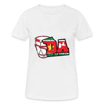 gwada peyi an mwen drapeau indépendantise gwada - T-shirt respirant Femme - blanc - Devant - AI Model Female 172 dark (172cm)