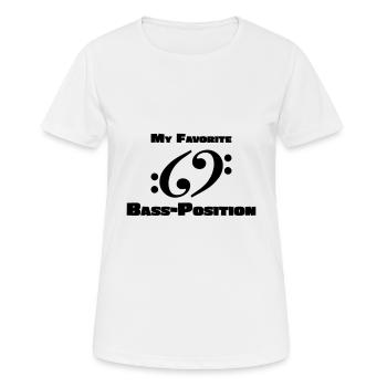 69 Lieblingsposition für Bassisten - Frauen T-Shirt atmungsaktiv - Weiß - Vorne - AI Model Female 172 dark (172cm)