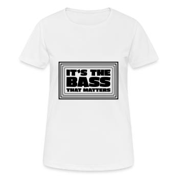 C’est la basse que les matters - T-shirt respirant Femme - blanc - Devant - AI Model Female 172 dark (172cm)