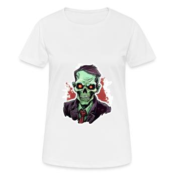 Halloween Zombie - Women's Breathable T-Shirt - white - Front - AI Model Female 172 dark (172cm)