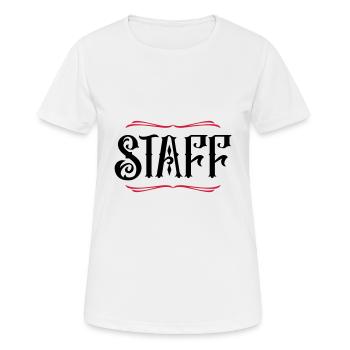 Membre du personnel - T-shirt respirant Femme - blanc - Devant - AI Model Female 172 dark (172cm)
