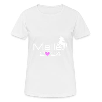 Malle 2024 Einhorn Mallorca - Frauen T-Shirt atmungsaktiv - Weiß - Vorne - AI Model Female 172 dark (172cm)