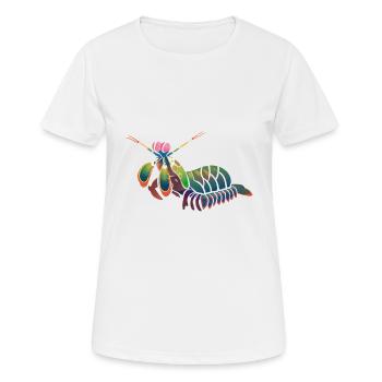 Rainbow Peacock Mantis Shrimp Colorful Shrimp Gift - Frauen T-Shirt atmungsaktiv - Weiß - Vorne - AI Model Female 172 dark (172cm)