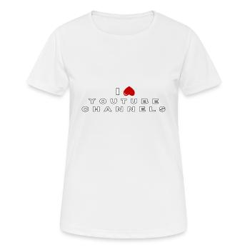 Ich hasse YouTube-Kanäle - Frauen T-Shirt atmungsaktiv - Weiß - Vorne - AI Model Female 172 dark (172cm)