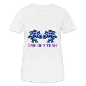 Monkey Drinking Team Beer Party - Women's Breathable T-Shirt - white - Front - AI Model Female 172 dark (172cm)