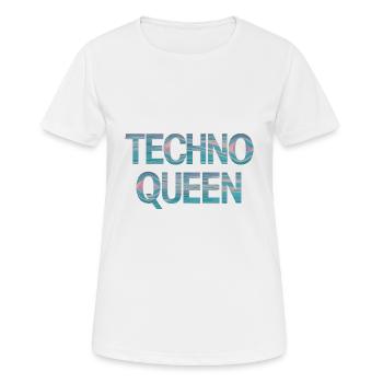 Techno Queen Raver EDM House Music Idée cadeau - T-shirt respirant Femme - blanc - Devant - AI Model Female 172 dark (172cm)