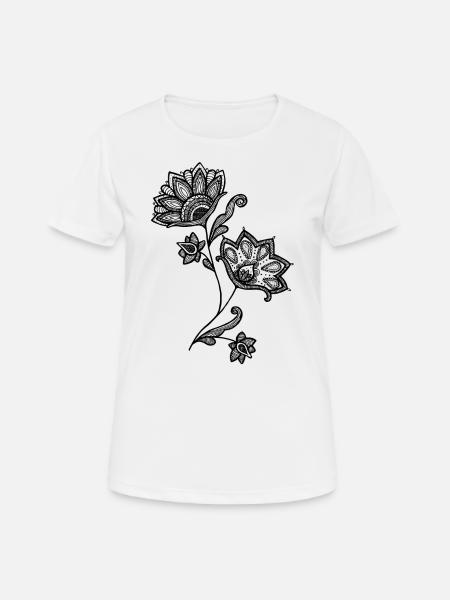Due fiori - Dame T-shirt svedtransporterende - hvid