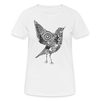 The bird - Women's Breathable T-Shirt - white - Front - AI Model Female 172 dark (172cm)