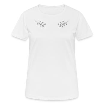 flowers collar - Women's Breathable T-Shirt - white - Front - AI Model Female 172 dark (172cm)