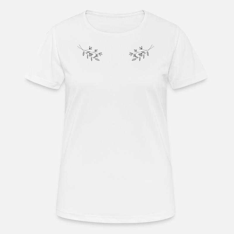 flowers collar - Women's Breathable T-Shirt - white