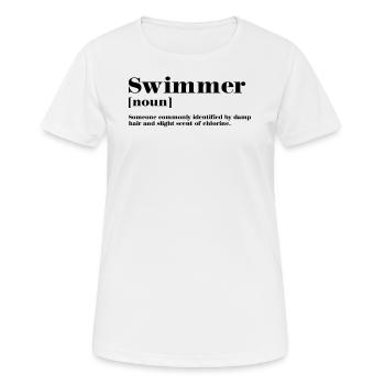 Schwimmen Schwimmer Definition - Frauen T-Shirt atmungsaktiv - Weiß - Vorne - AI Model Female 172 dark (172cm)