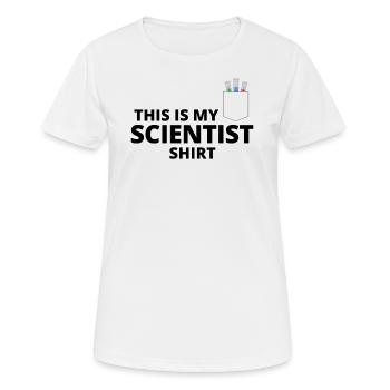 My Scientist Shirt - Women's Breathable T-Shirt - white - Front - AI Model Female 172 dark (172cm)