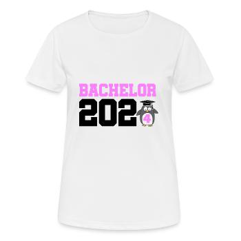 Bachelor 2024 Bachelorabschluss Absolvent Sponsion - Frauen T-Shirt atmungsaktiv - Weiß - Vorne - AI Model Female 172 dark (172cm)