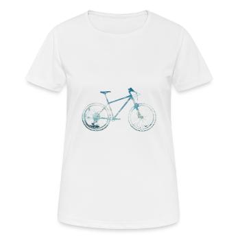 Fahrrad und Himmel - Frauen T-Shirt atmungsaktiv - Weiß - Vorne - AI Model Female 172 dark (172cm)