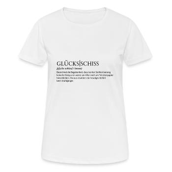 Glücksschiss Definition schwarz - Frauen T-Shirt atmungsaktiv - Weiß - Vorne - AI Model Female 172 dark (172cm)