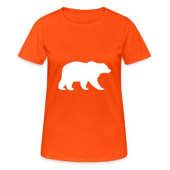 White Bear - Women's Breathable T-Shirt - neon orange - Front - AI Model Female 172 dark (172cm)
