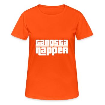 gangsta nanjing - T-shirt respirant Femme - orange néon - Devant - AI Model Female 172 dark (172cm)