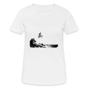 Vélo de montagne - T-shirt respirant Femme - blanc - Devant - AI Model Female 172 dark (172cm)
