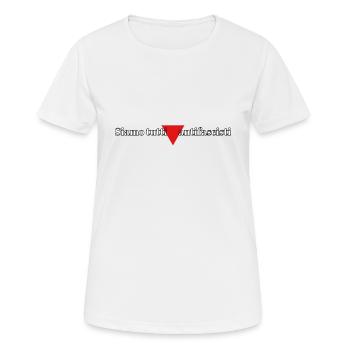 siamo tutti antifascisti - T-shirt respirant Femme - blanc - Devant - AI Model Female 172 dark (172cm)