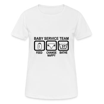 baby - Frauen T-Shirt atmungsaktiv - Weiß - Vorne - AI Model Female 172 dark (172cm)
