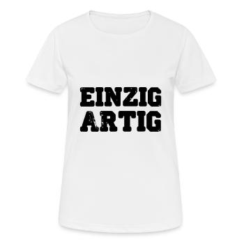 einzigartig - Frauen T-Shirt atmungsaktiv - Weiß - Vorne - AI Model Female 172 dark (172cm)