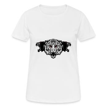 tigre panthere jaguar tete animal sauvage 1302 o - T-shirt respirant Femme - blanc - Devant - AI Model Female 172 dark (172cm)
