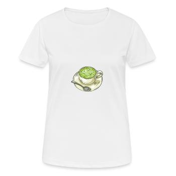 Matcha ceremony, green tea, powder - Women's Breathable T-Shirt - white - Front - AI Model Female 172 dark (172cm)