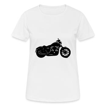 Chopper - Frauen T-Shirt atmungsaktiv - Weiß - Vorne - AI Model Female 172 dark (172cm)